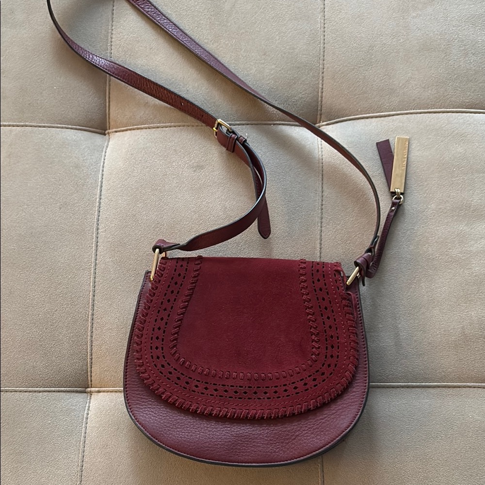 Vince Camuto “Kirie” burgundy crossbody bag